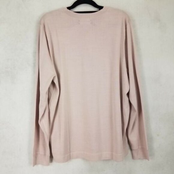 NEW Nordstrom Men's Shop L Merino Wool Pullover Sweater in Pink Antique - Picture 2 of 9